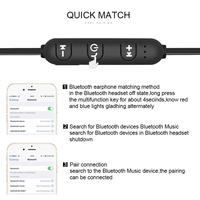 5.0 słuchawki Bluetooth sportowe słuchawki z pałąkiem na kark magnetyczne słuchawki bezprzewodowe słuchawki douszne Stereo z mikrofonem do xiaomi Samsung 3